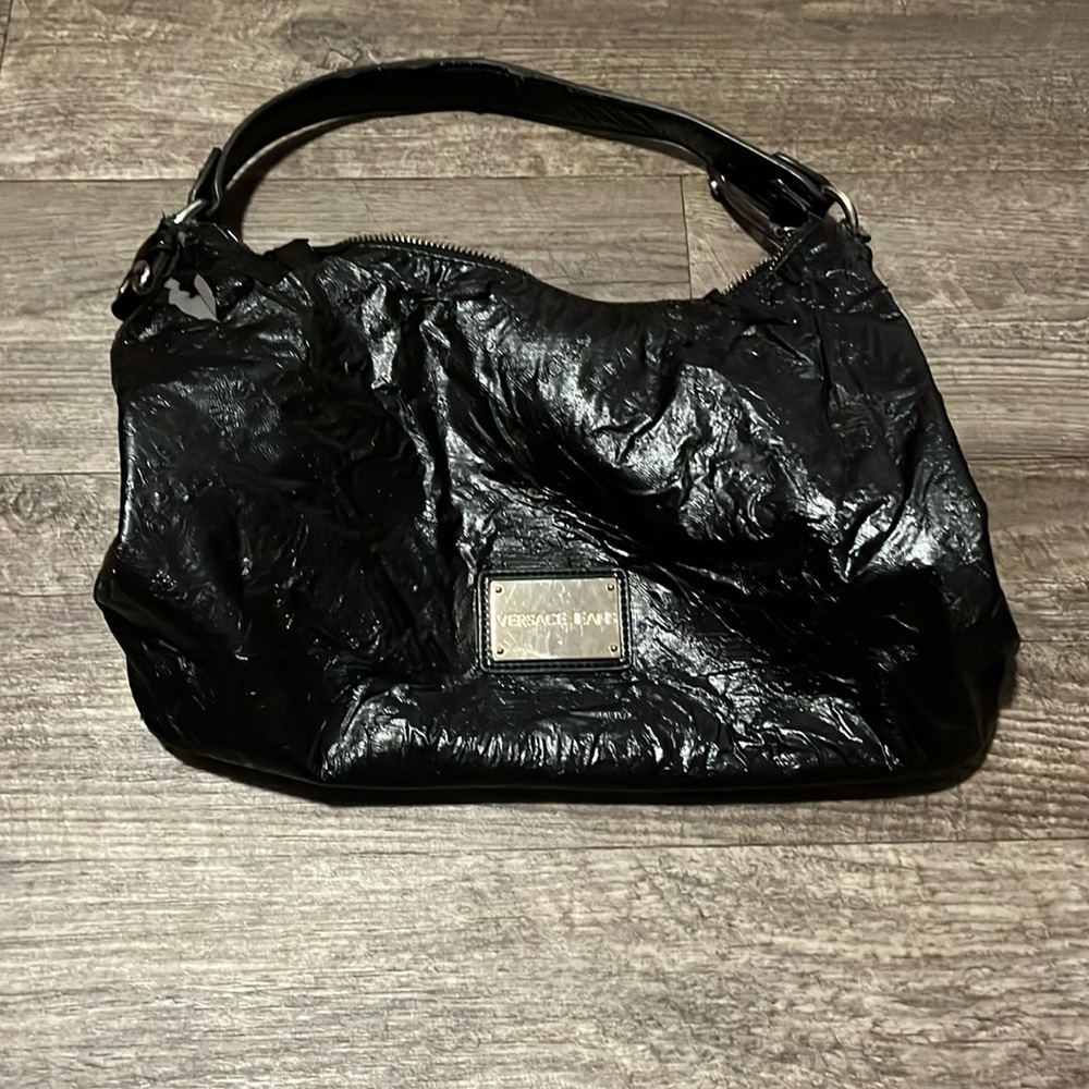 Versace jeans brand purse black colored